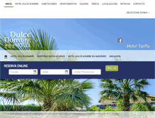 Tablet Screenshot of hoteldulcenombre.com
